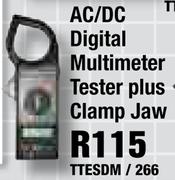 AC/DC Digital Multimeter Tester Plus Clamp Jaw TTESDM/266
