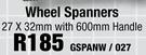 Wheel Spanners 27x32mm With 600mm Handle-GSPANW/027
