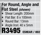 Steel Cropper For Round Angle And Flat Steel ESHEAR/002