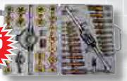 Tungsten Alloy Steel Tap & Split Die Set 45 Piece M6-24 EDIETP/045