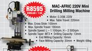 Mac-Afric 220V Mini Drilling Milling Machine EMILGH/130