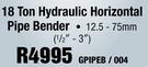 18 Ton Hydraulic Horizontal Pipe Bender GPIPED/004