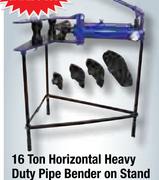 16 Ton Horizontal Heavy Duty Pipe Bender On Stand GPIPEB/003