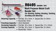 Multi Purpose Metal Craft Bender Set EBENDR/003