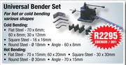 Universal Bender Set For Hot Or Cold Bending Various Shapes EBENDR/001