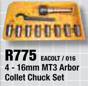 4-16mm MT3 Arbor Collet Chuck Set EACOLT/016