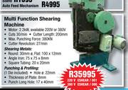 Multi Function Shearing Machine 220V ESHEAR/001, 380V ESHEAR/000