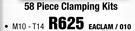 58 Piece Clamping Kits M10 - T14 EACLAM / 010