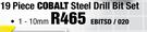 Best Quality Fully Ground 19 Cobalt Steel Drill Bits Set 1-10mm-EBITSD/020