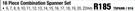 Mac-Afric 16 Piece Combination Spanner Set TSPANN / 016