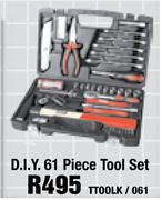 D.I.Y. 61 Piece Tool Set TTOOLK / 061