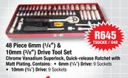 48 Piece 6mm(1/4") & 10mm(3/8") Drive Tool Set