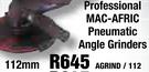 112mm Professional MAC-AFRIC Pneumatic Angle Grinders AGRIND/112
