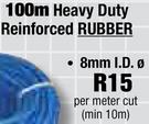 100m Heavy Duty Reinforced Rubber Airline Hose 8mm I.D.-Per Meter Cut(min 10m)