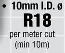100m Heavy Duty Reinforced Rubber Airline Hose 10mm I.D.-Per Meter Cut(min 10m)