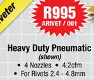 Heavy Duty Pneumatic Riveter ARIVET/001