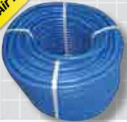 Blue PVC Flex Hoses 8mm I.D. Clear Braided 20m With Couplings AHOSES/025