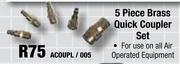 5 Piece Brass Quick Coupler Set ACOUPL/005