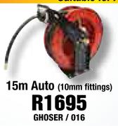 Heavy Duty Retractable Hose Reels 15m Auto (10mm Fittings) GHOSER/016