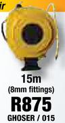 Heavy Duty Retractable Hose Reels 15m (8mm Fittings) GHOSER/015