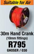 Heavy Duty Retractable Hose Reels 30m Hand Crank (10mm Fittings) GHOSER/030
