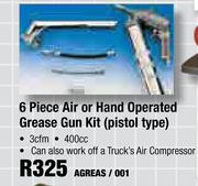 6 Piece Air Or Hand Operated Grease Gun Kit(Pistol Type)-AGREAS/001
