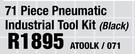 Pneumatic 71 Piece Industrial Tool Kit Black ATOOLK/071