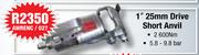 Drive Short Anvil 1" 25mm AWRENC/027