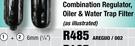 Combination Regulator, Oiler & Water Trap Filter 1+2 6mm 1/4" AREGUO/002