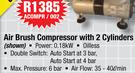 Air Brush Compressor With 2 Cylinders ACOMPR/002