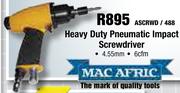 Heavy Duty Pneumatic Impact Screwdriver 4.55mm, 6cfm ASCRWD/488