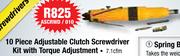 10 Piece Adjustable Clutch Screwdriver Kit With Torque Adjustment ASCRWD/010
