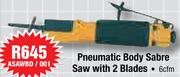 Pneumatic Body Sabre Saw With 2 Blades 6cfm ASAWBD/001