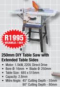 250mm DIY Table Saw With Extended Table Sides WSAWLD/001
