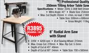 MacAfric 8" Radial Arm Saw With Stand WSAWRA/001