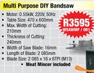 Multi Purpose DIY Bandsaw WSAWMF/001
