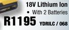 Cordless Drills 18V Lithium Ion With 2 Batteries YDRILC/068