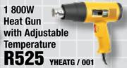 Heat Gun 1800W With Adjustable Temperature YHEATG/001
