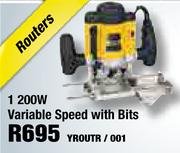 Routers 1200W Variable Speed With Bits
