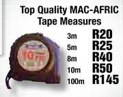Top Quality MAC-AFRIC Tape Measures-8m