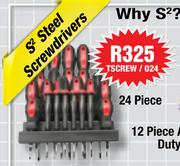 S Square Screwdrivers 24 Piece(TSCREW/024)