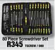 80 Piece Screwdriver Set(Tscrew/080)