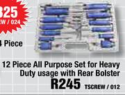 12 Piece All Purpose Set For Heavy Duty Usage With Rear Bolster(TSCREW/012)