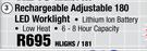 Rechargeable Adjustable Spotlight  180 LED Worklight-HLIGHS/181