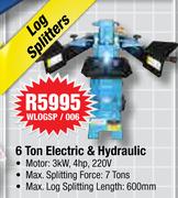 Log Splitter 6 Ton Electric & Hydraulic-WLOGSP/006