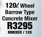 120L Wheel Barrow Type Concrete Mixer MMIXER / 120
