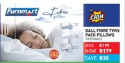Ball Fibre Twin Pack Pillows