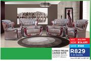 4 Piece Trojan Lounge Suite (Brown/ Black)