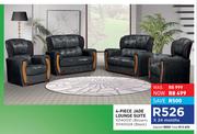 4 Piece Jade Lounge Suite (Brown/ Black)