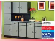 3 Piece Lindi Kitchen Unit Metallic